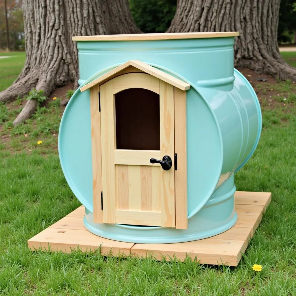 55-gallon-drum-dog-house-construction