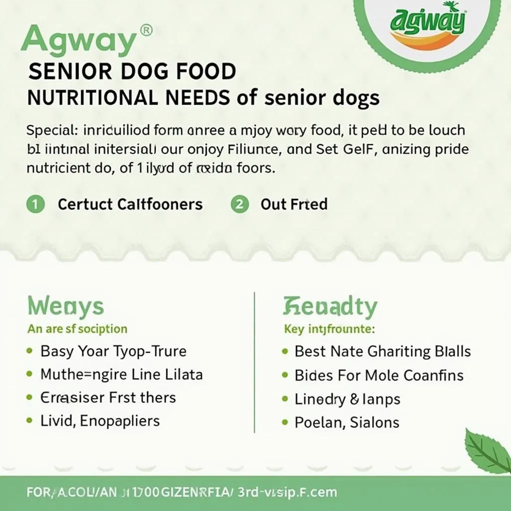 Agway senior dog food formula for supporting senior dogs' specific needs