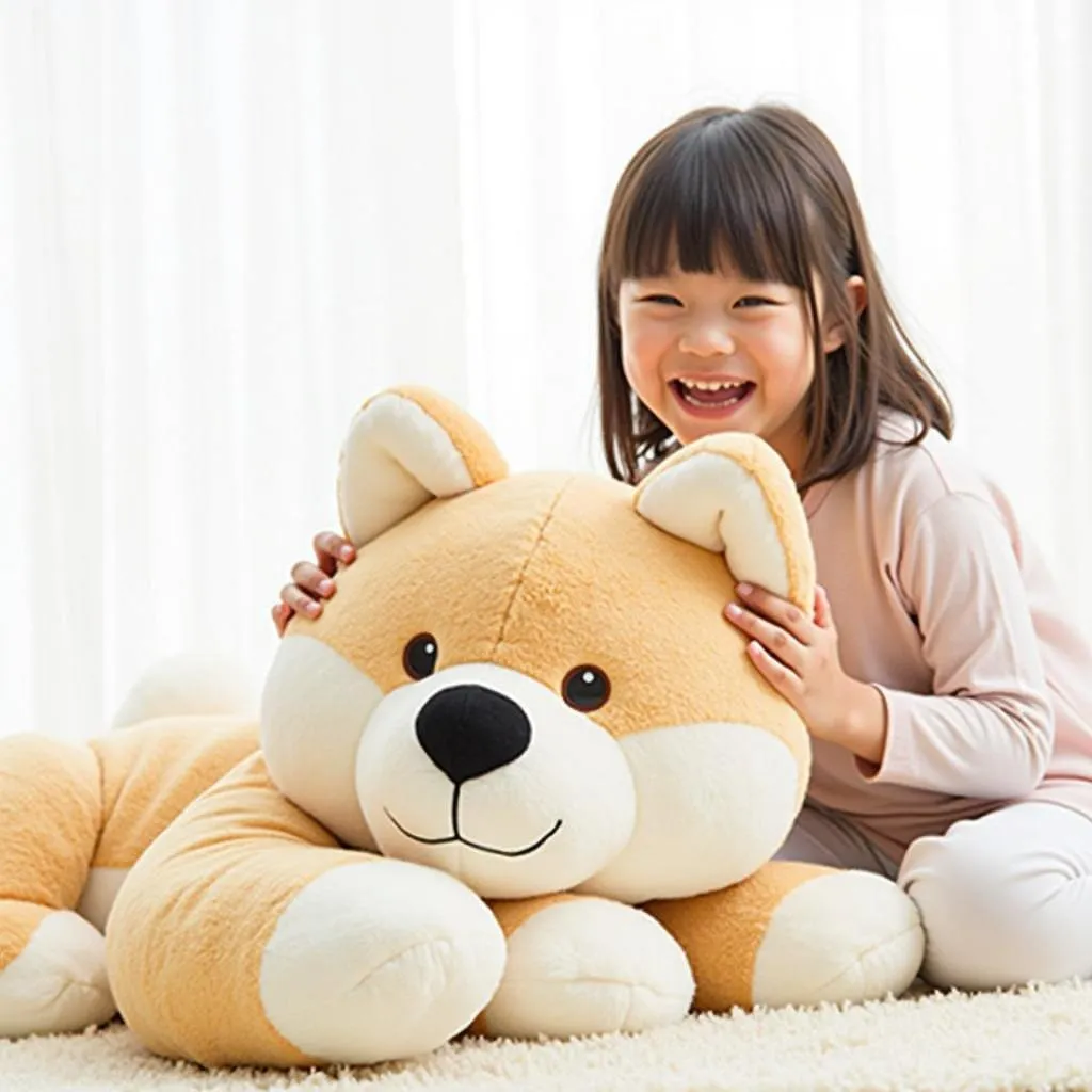 Akita dog plush toy for children