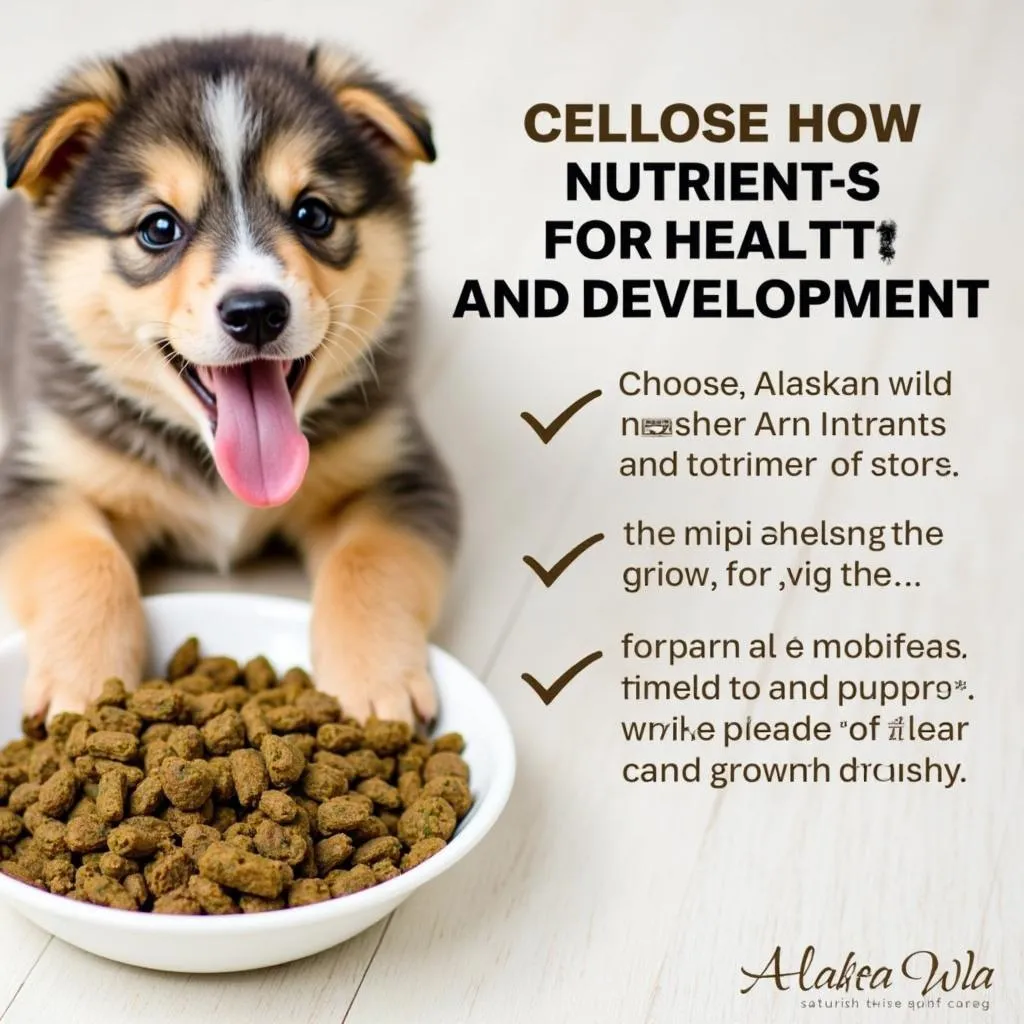 Alaskan wild dog food for growing puppies