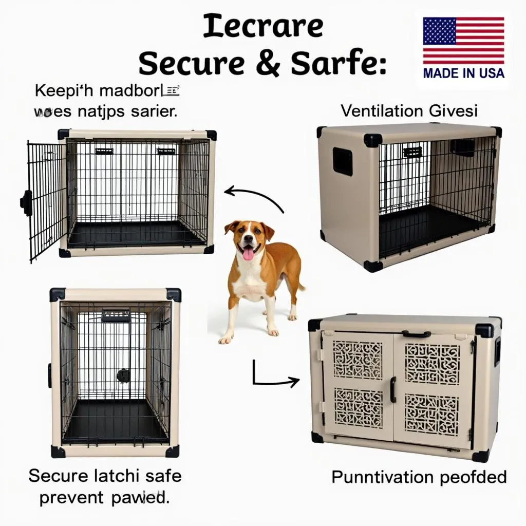 Secure and Safe American Made Dog Crate