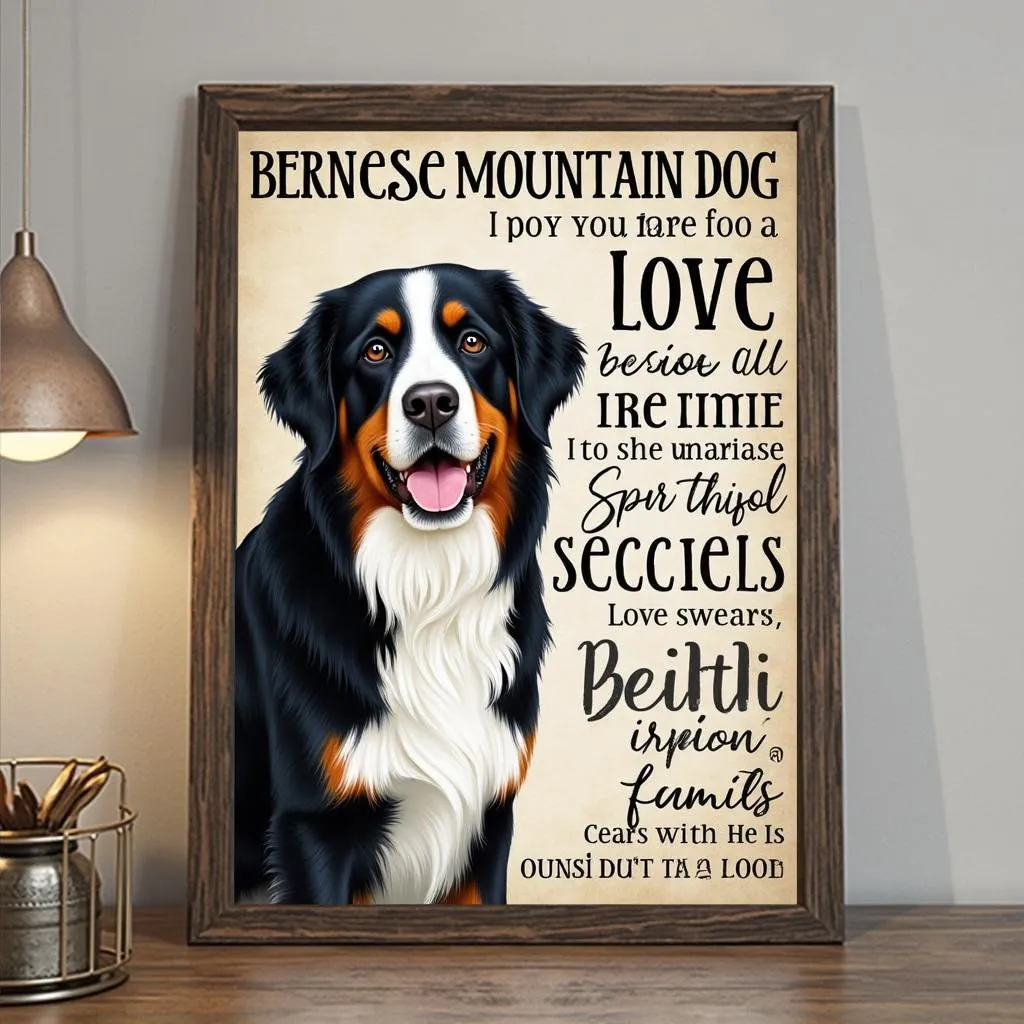 Bernese Mountain Dog Art Gift