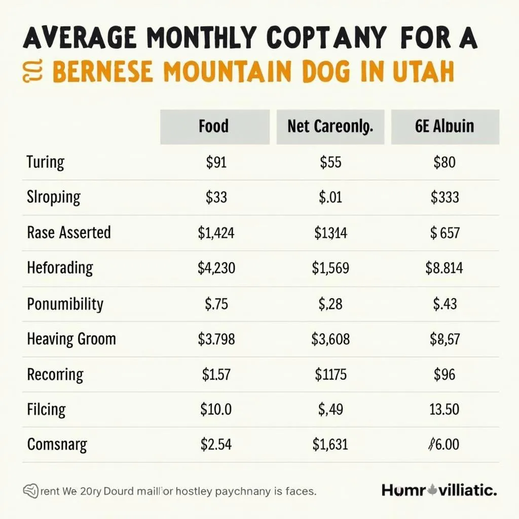 Bernese Mountain Dog Cost Utah Chart