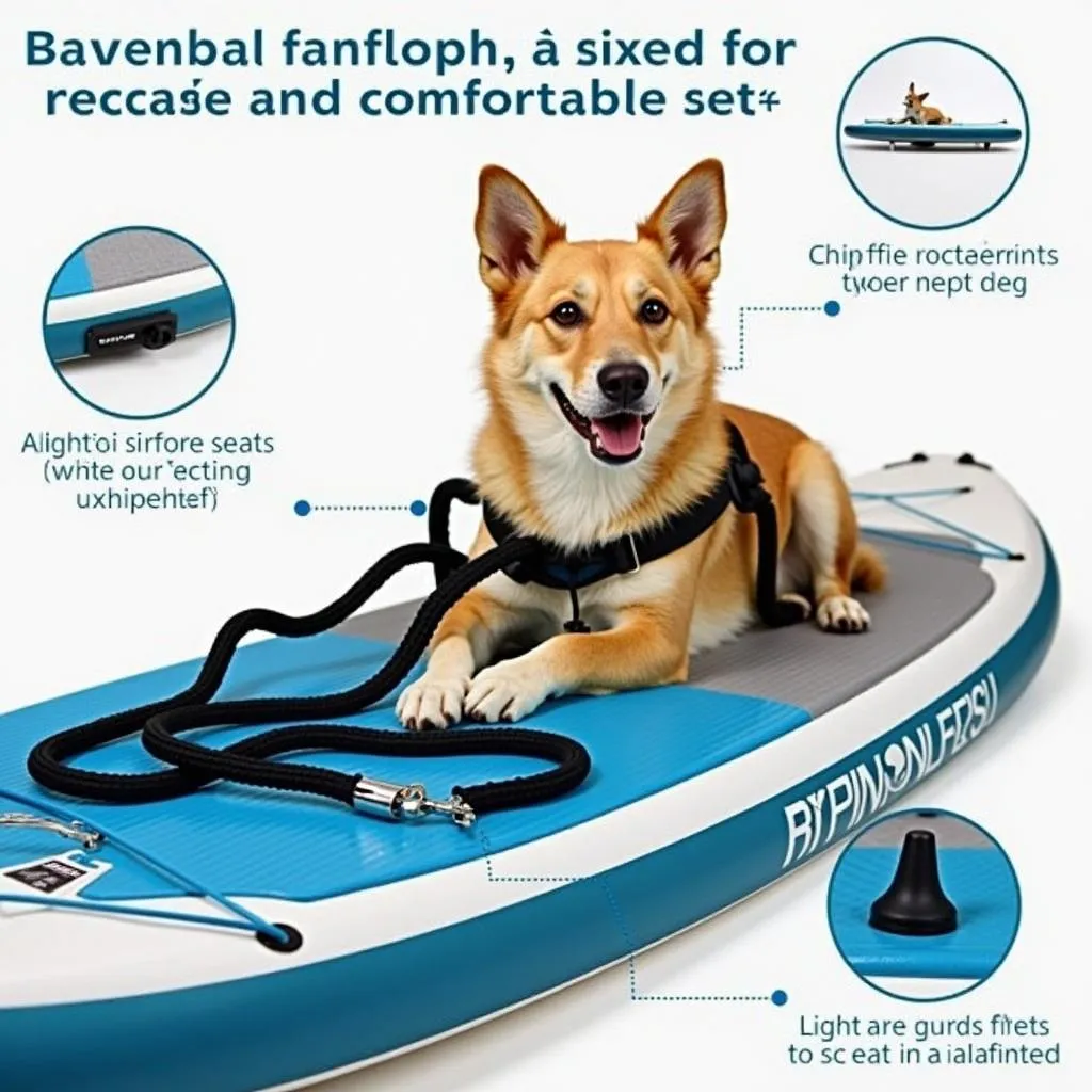 Inflatable Paddle Board with Built-in Dog Seat