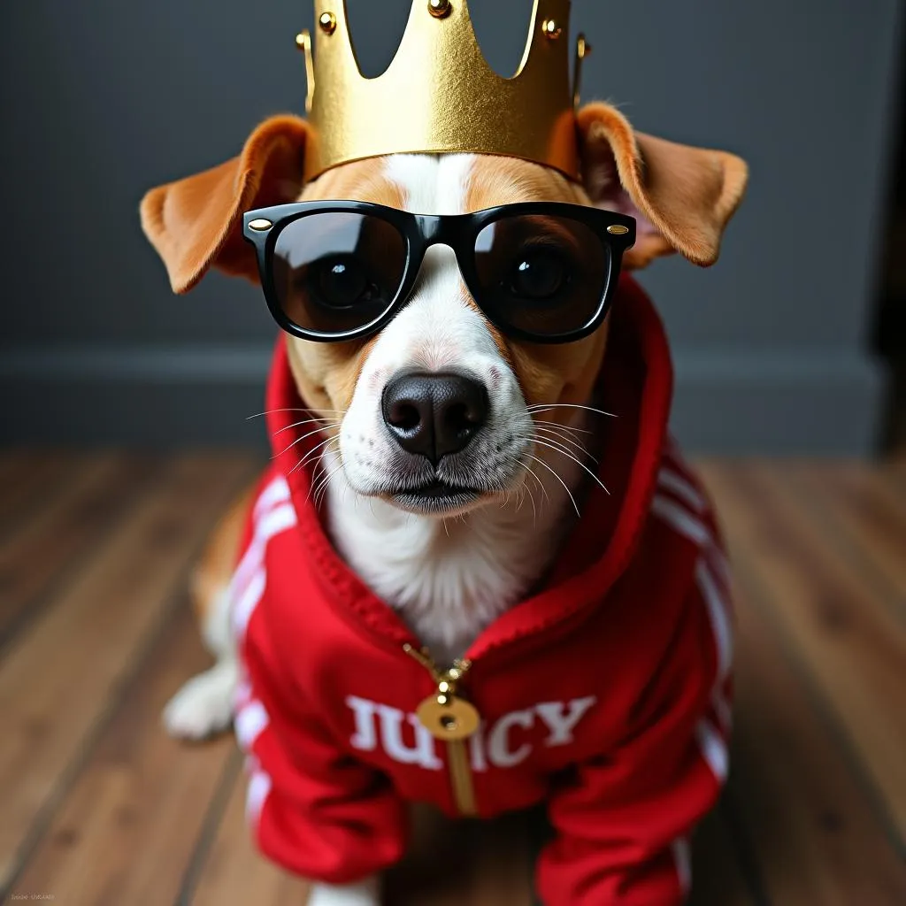 Biggie Smalls dog costume for Halloween