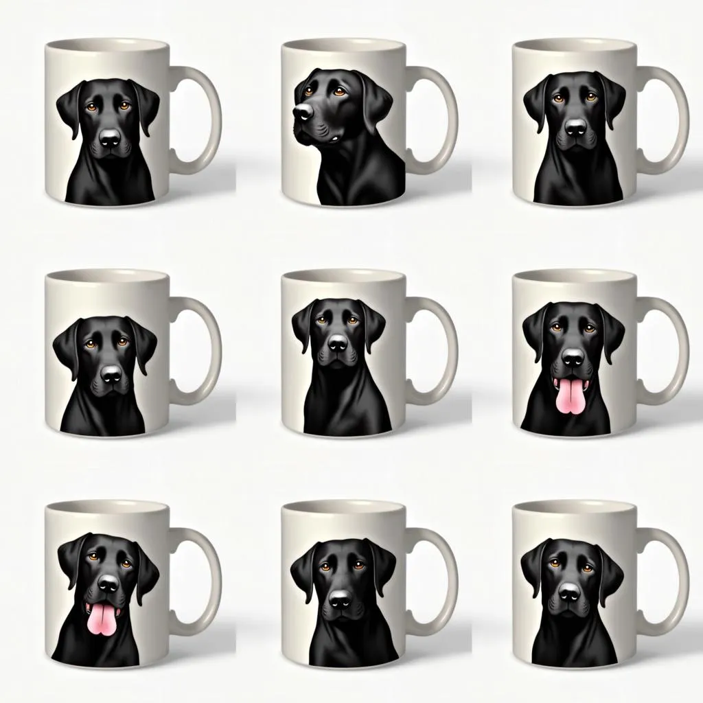 Black Labrador Dog Mug Collection for Dog Lovers