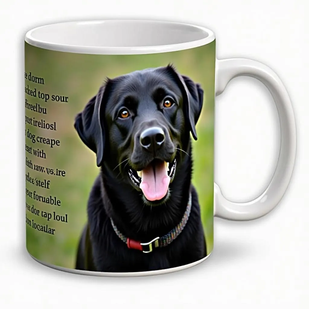 Black Labrador Dog Mug Gift for Dog Lovers