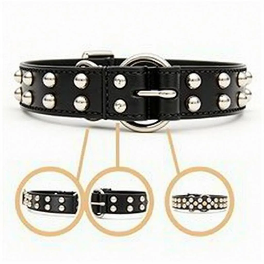 Secure Black Studded Dog Collar for Your Dog