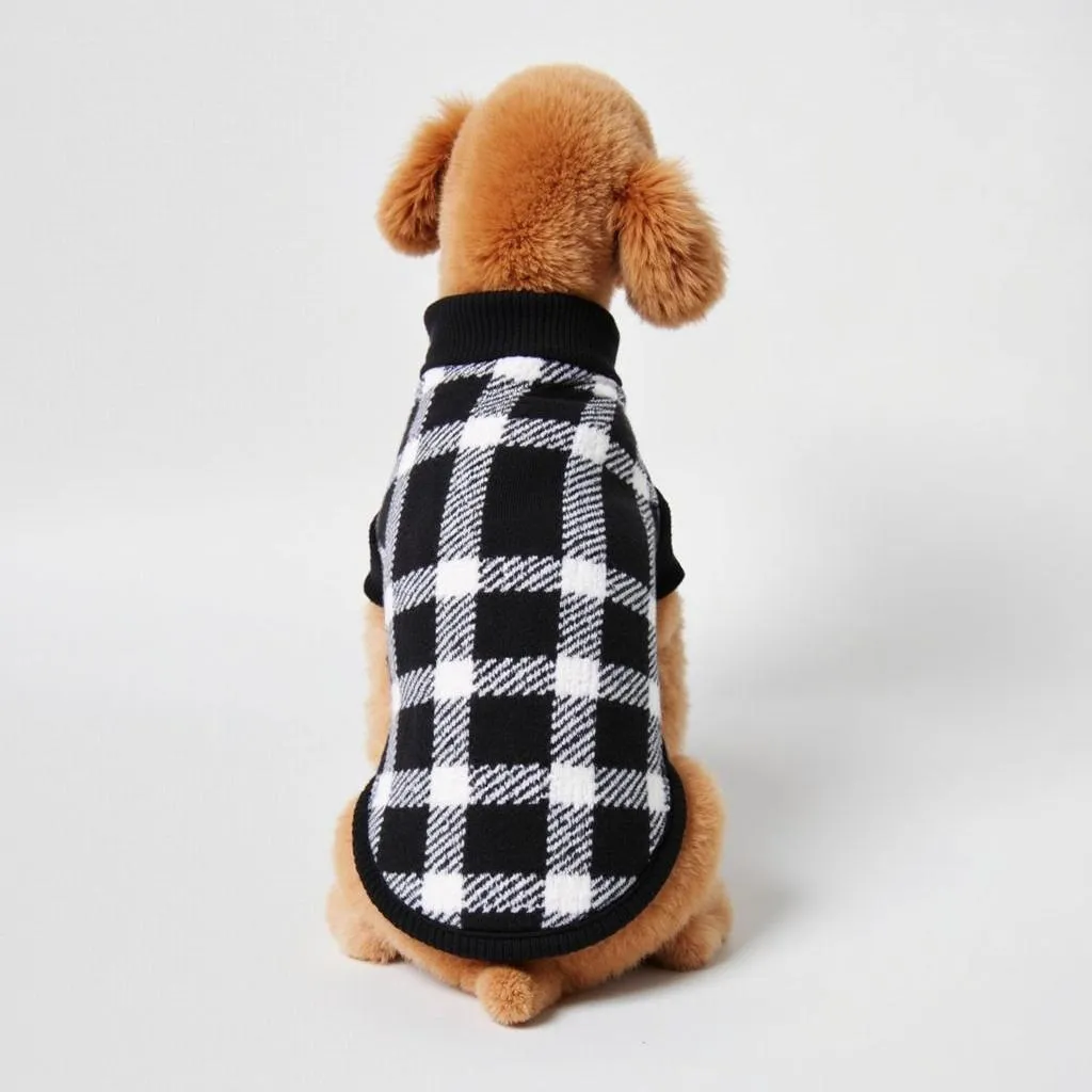 Small Black Watch Plaid Dog Sweater