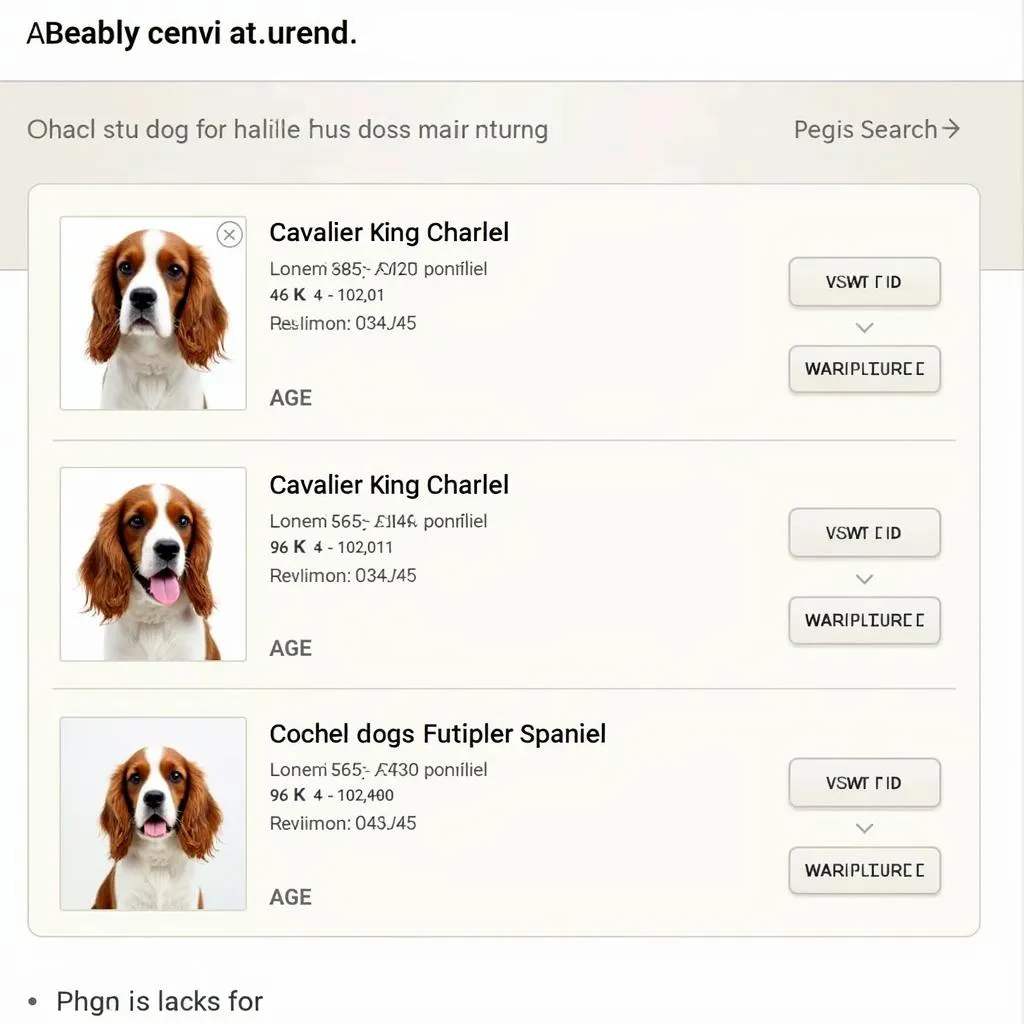 Cavalier King Charles Spaniel Stud Dog Listings