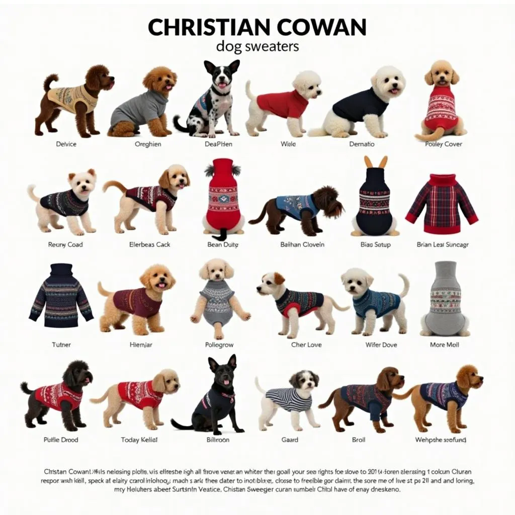 Christian Cowan Dog Sweater Collection