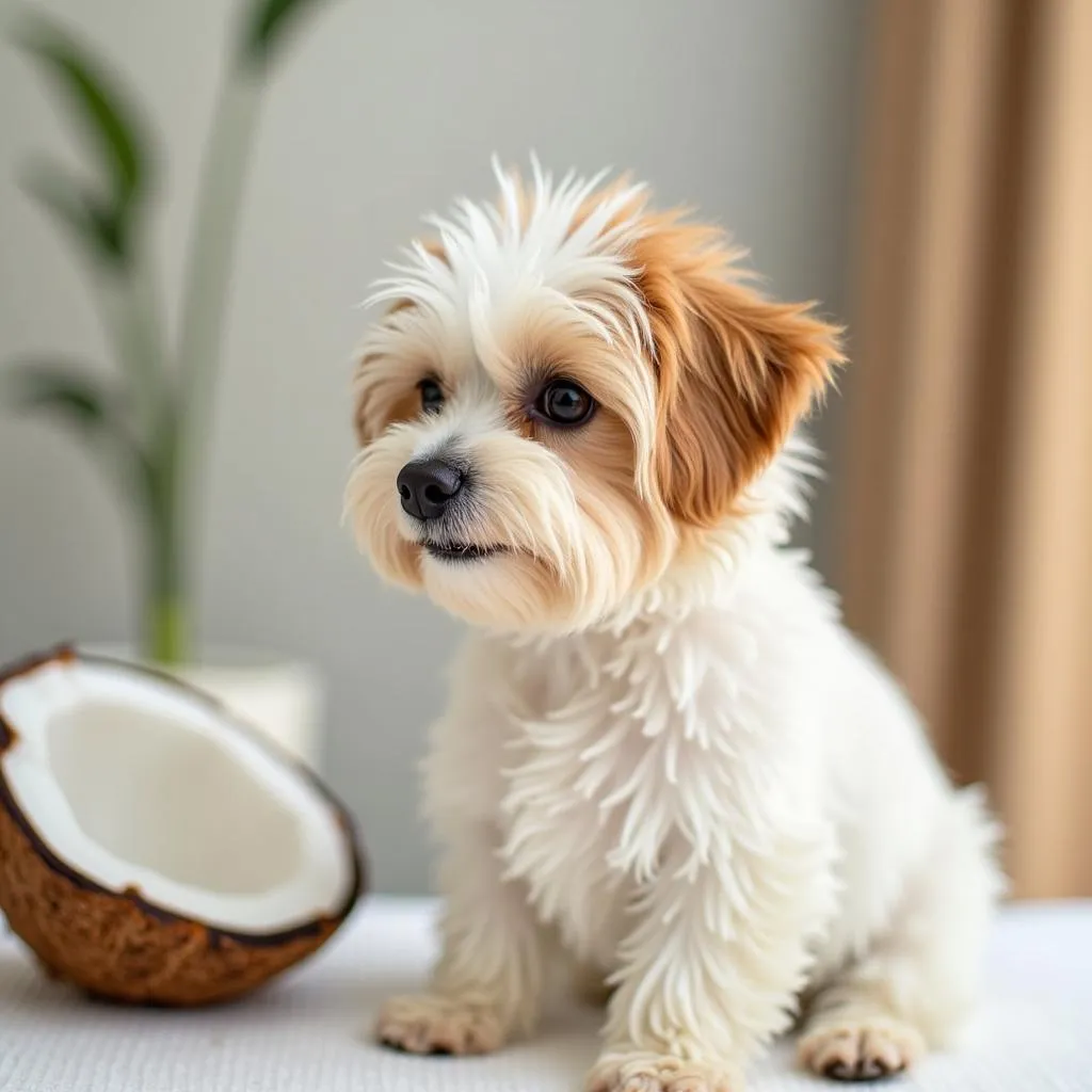 Coconut spray as a dog coat conditioner: How it works