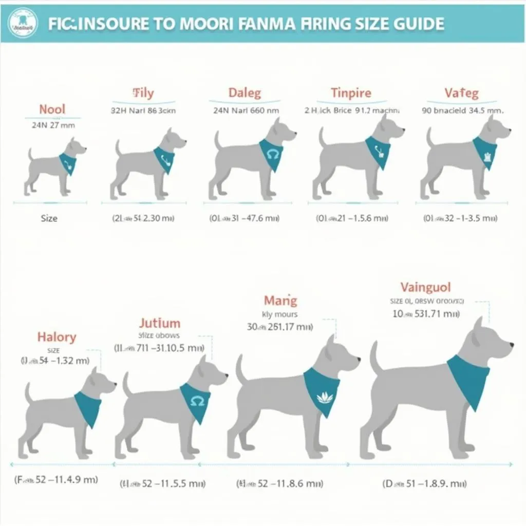 Cooling Bandana for Dog Size Guide