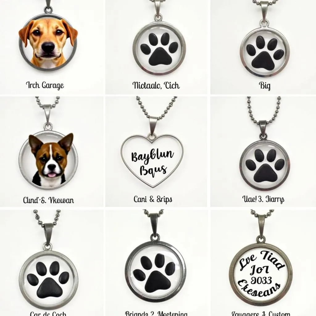 Examples of Custom Dog Pendants