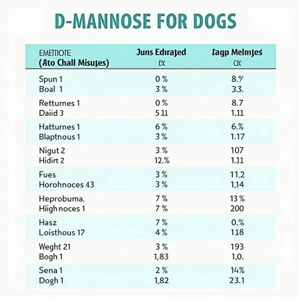 D-Mannose Dosage Chart for Dogs