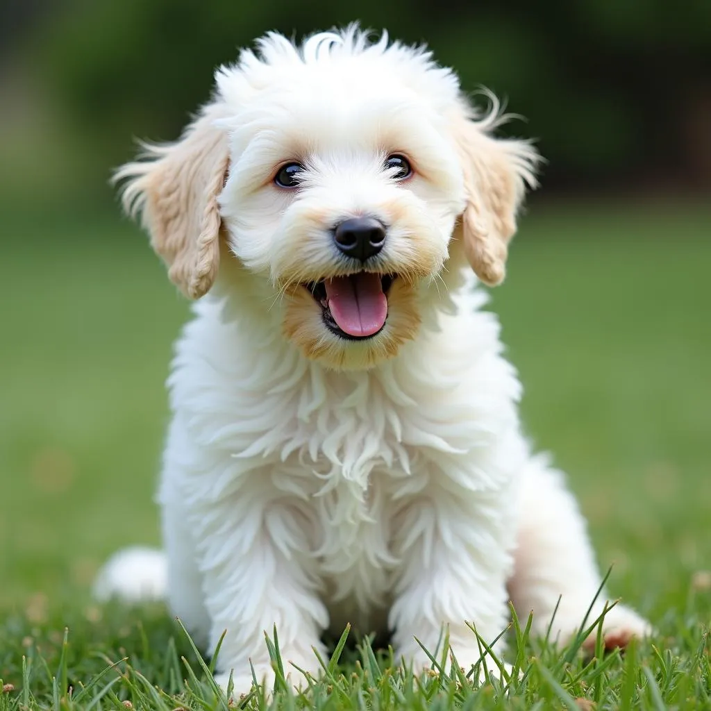 Daisy Doodle Puppy with Curly Fur