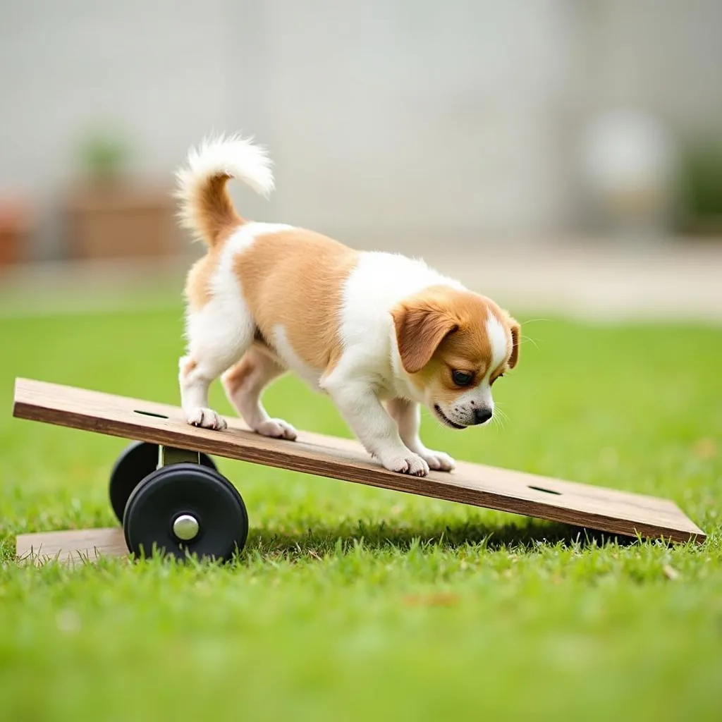 Dog agility teeter for small dogs