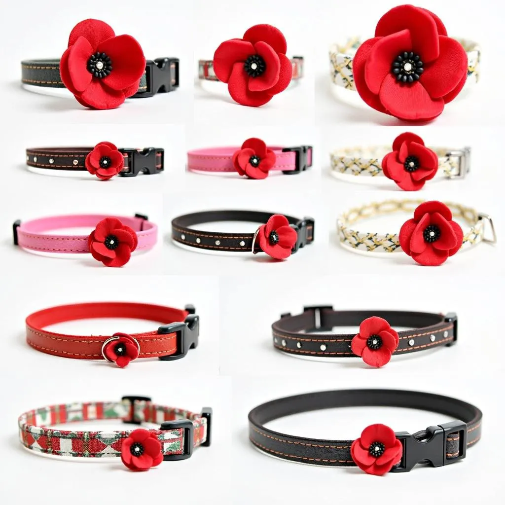 Dog Collar Poppy Design Options