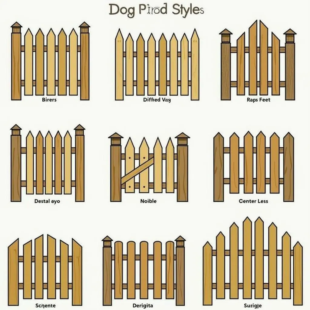 Dog Ear Wood Picket Fence Styles