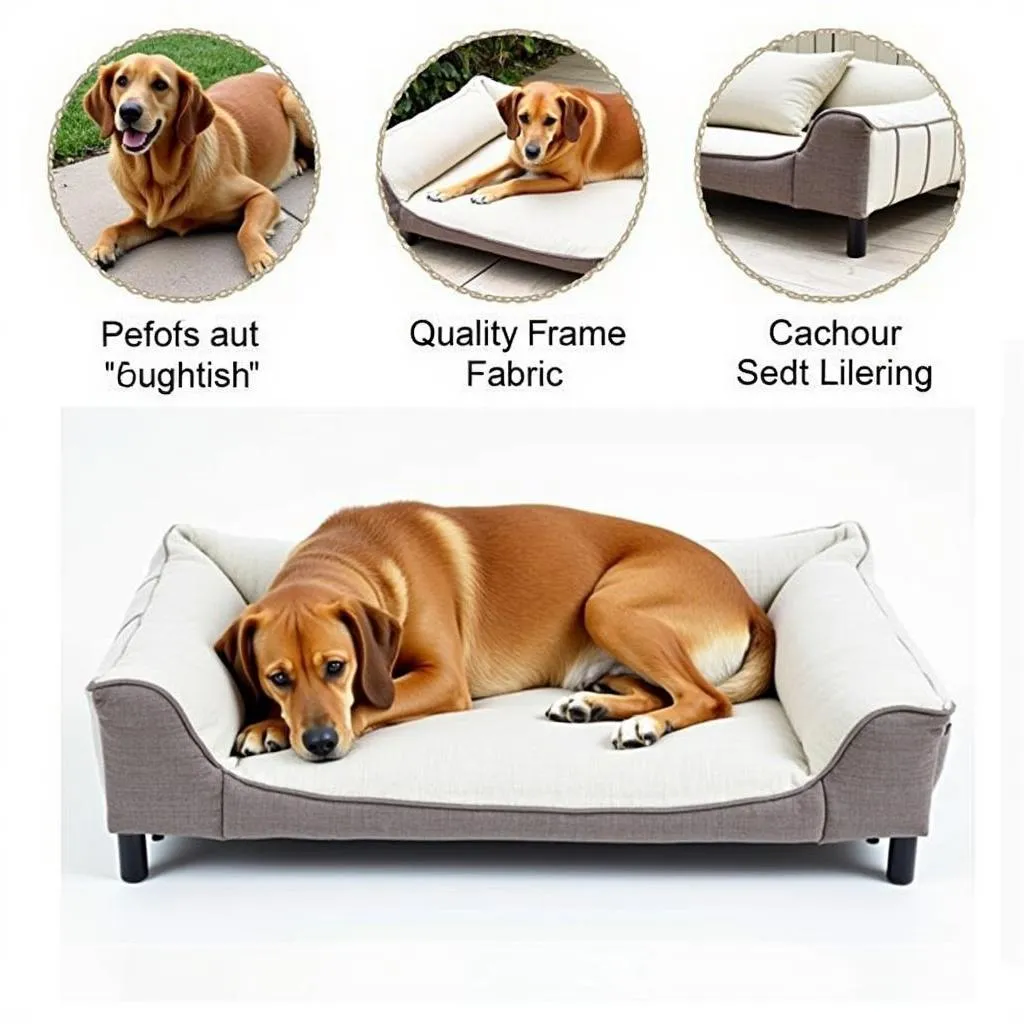 Durable dog futon bed