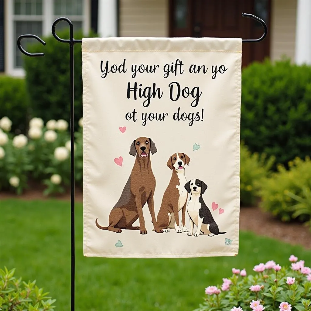 A thoughtful gift for dog lovers, a garden flag featuring a dog is a great way to show your appreciation for their furry companion.