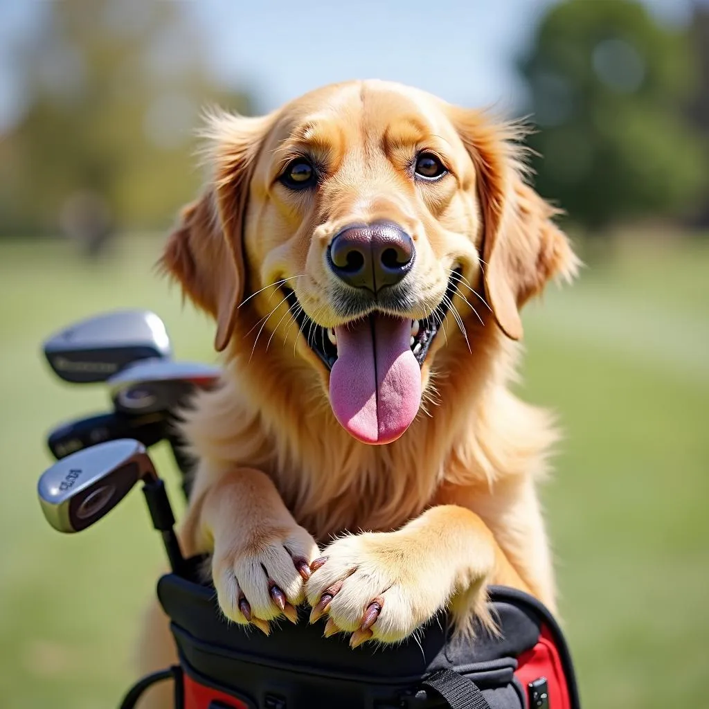 Custom Dog Golf Headcover Golden Retriever