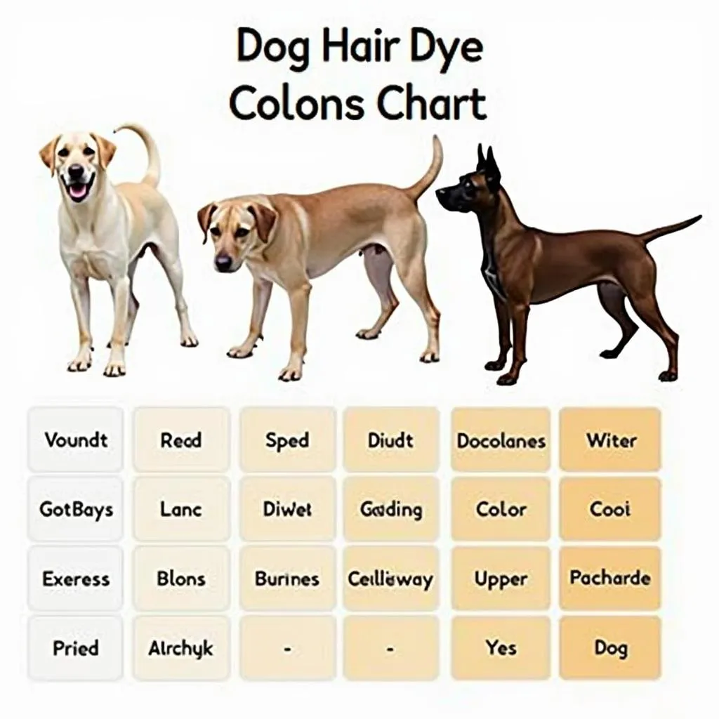 dog hair dye color chart for different breeds