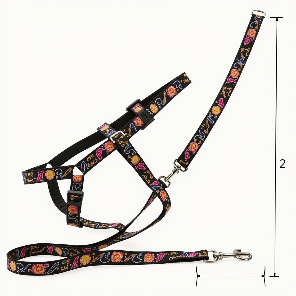 Stylish Dog Harness and Leash Set