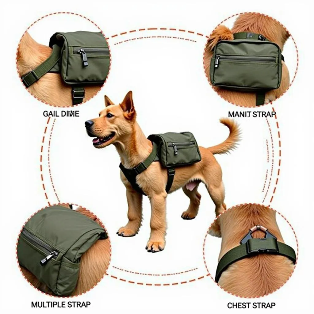 Dog Harness Pack for Hiking and Outdoor Adventures