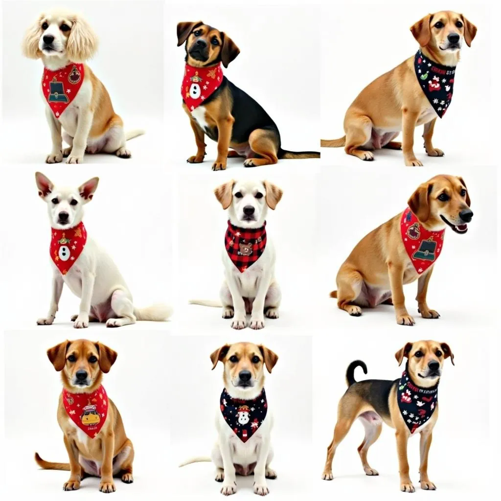 Dog holiday bandanas for dogs