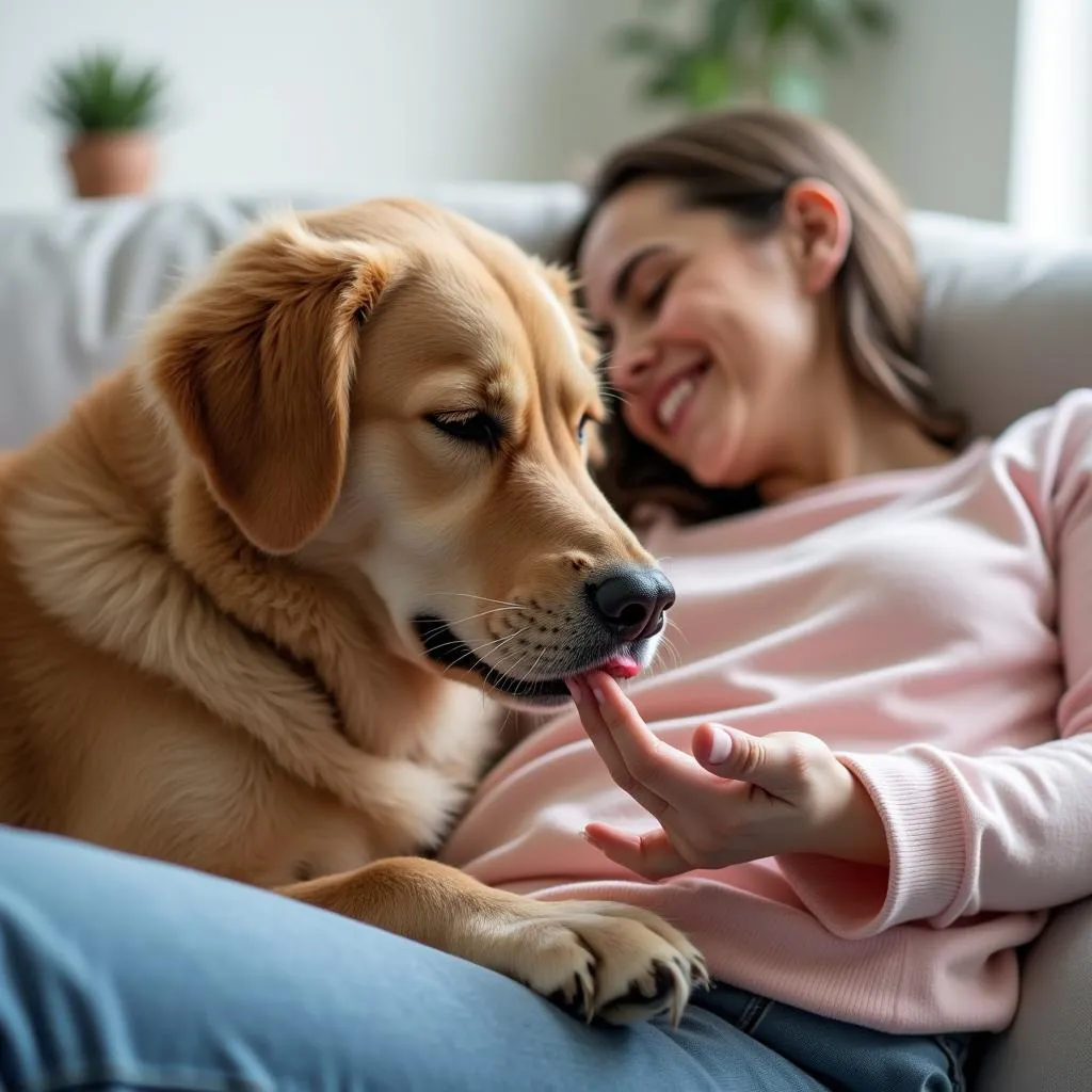 Dog kisses: A stress-busting remedy