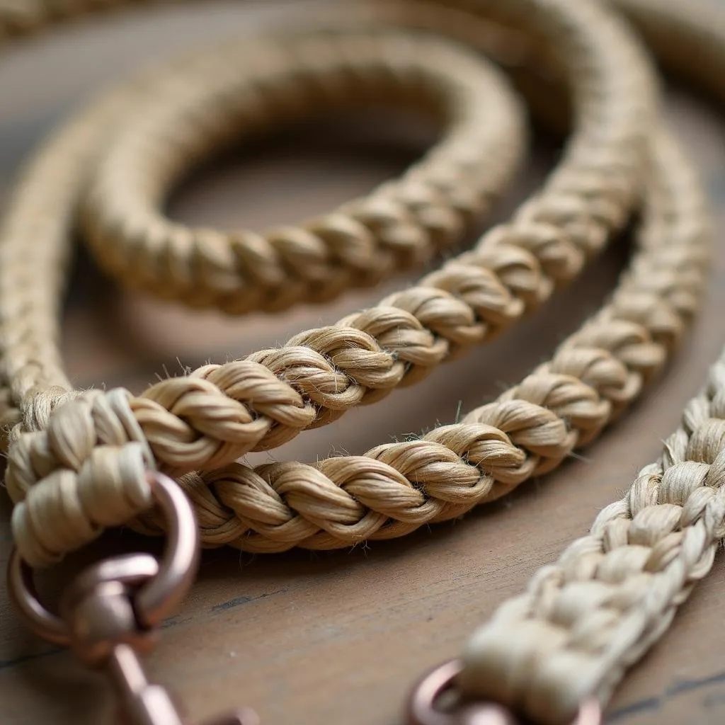 Hemp dog leash for eco-conscious owners