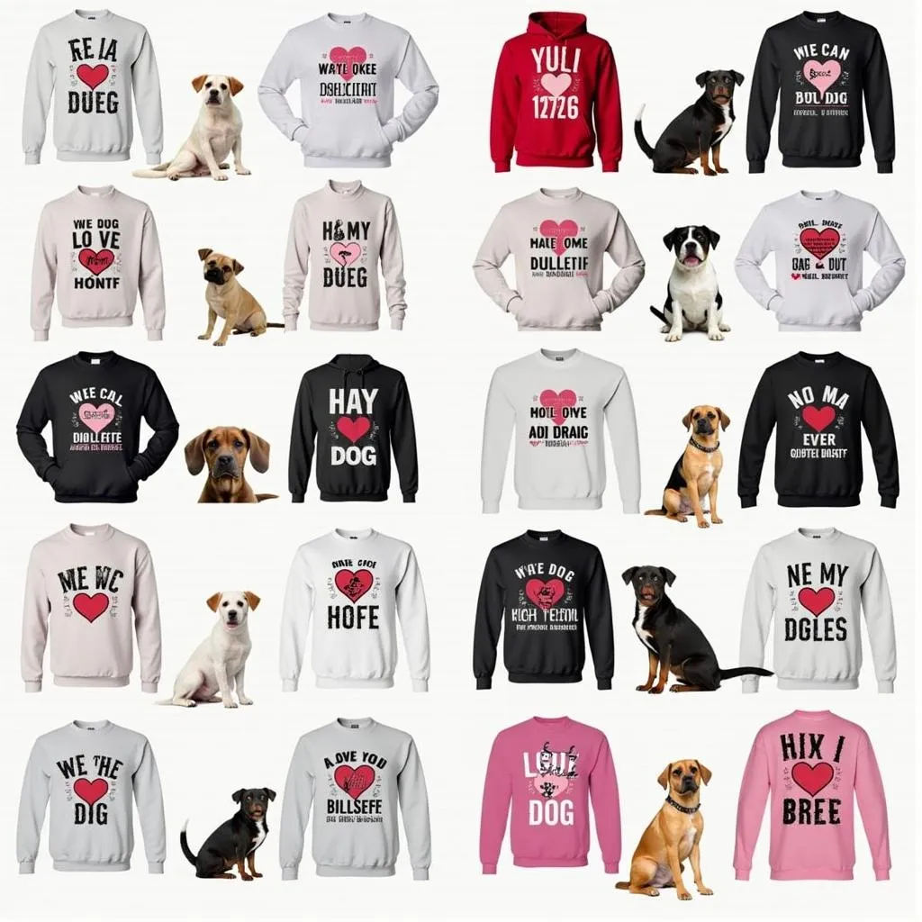 Dog lover sweatshirts offer a wide variety of designs, from playful paw prints to realistic portraits of different dog breeds