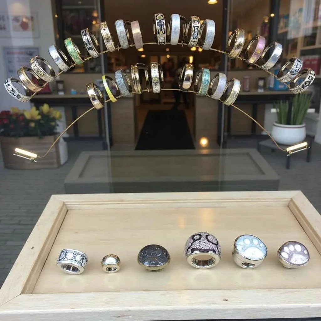 Custom Dog Nose Print Ring Shop Display: A Showcase of Unique Memorial Jewelry