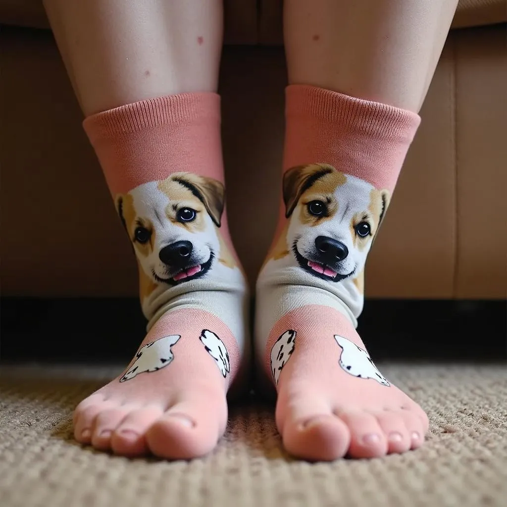 dog photo socks as a way to express love and pride for pets