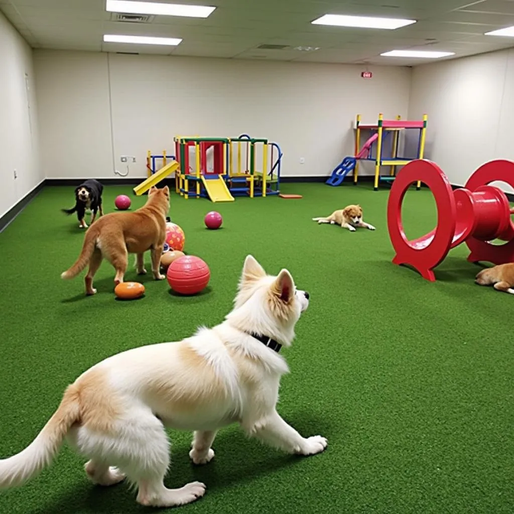 Dog Play Area in Kennel