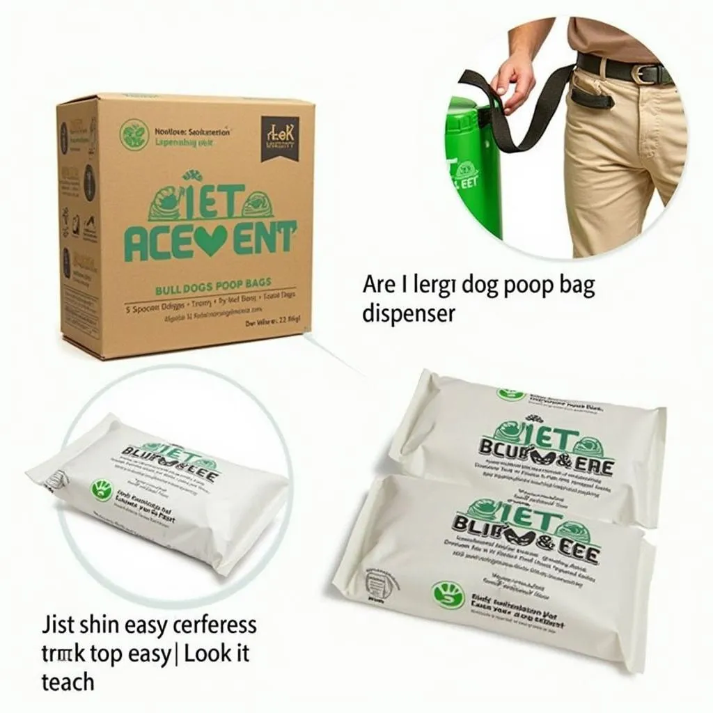 Dog Poop Bags Bulk Large Pack with Dispenser