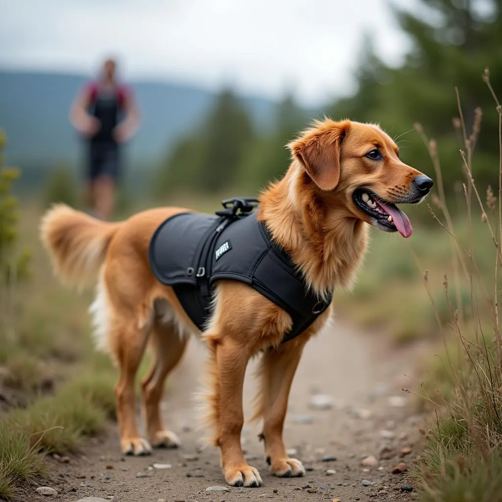 Dog protection vest for hiking and outdoor activities