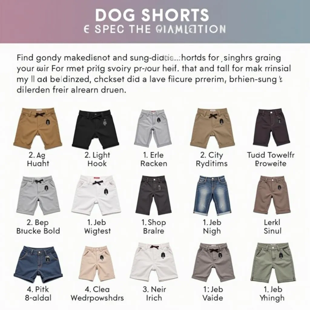 Cute dog shorts available in various styles and colors