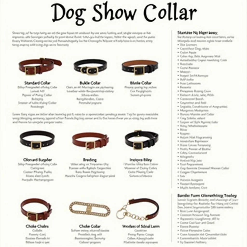 Different dog show collar styles: From classic to modern