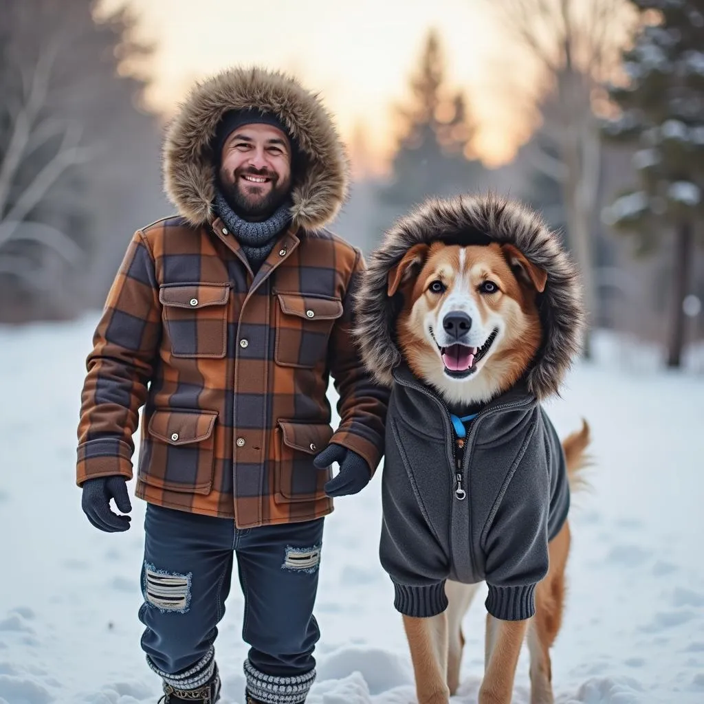 Mens dog sweater keeps your furry friend warm and cozy in winter