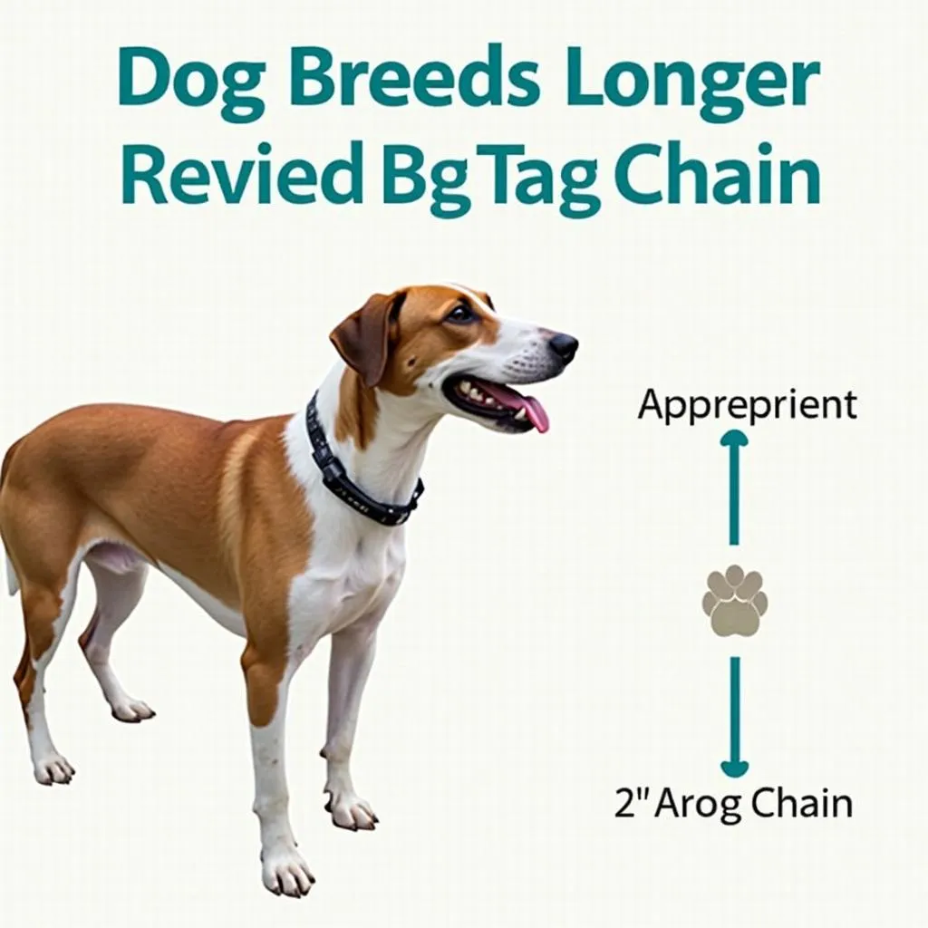 Dog tag chain length guide for large dogs