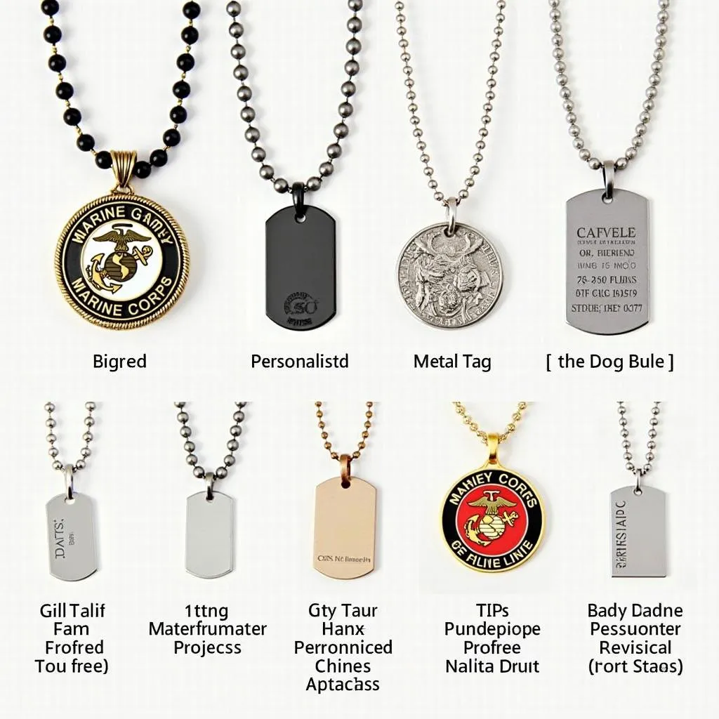 Dog tags for dogs in various styles and materials