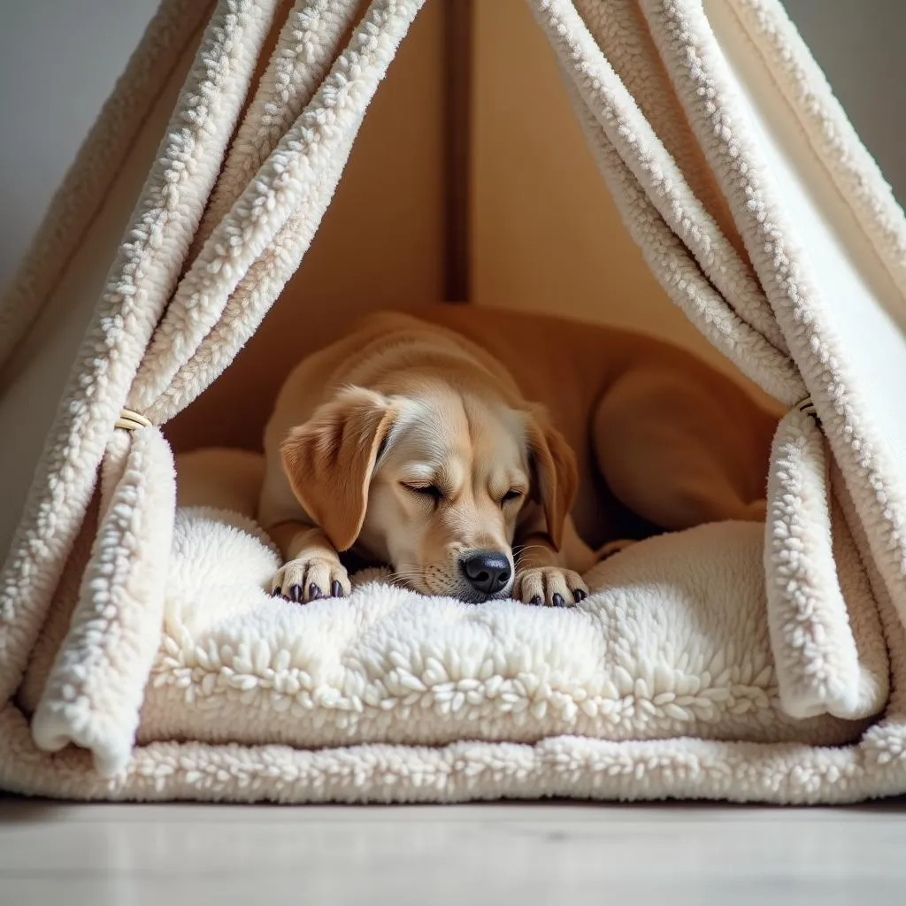 Spacious Dog Teepee Interior:  Designed for Comfort and Relaxation