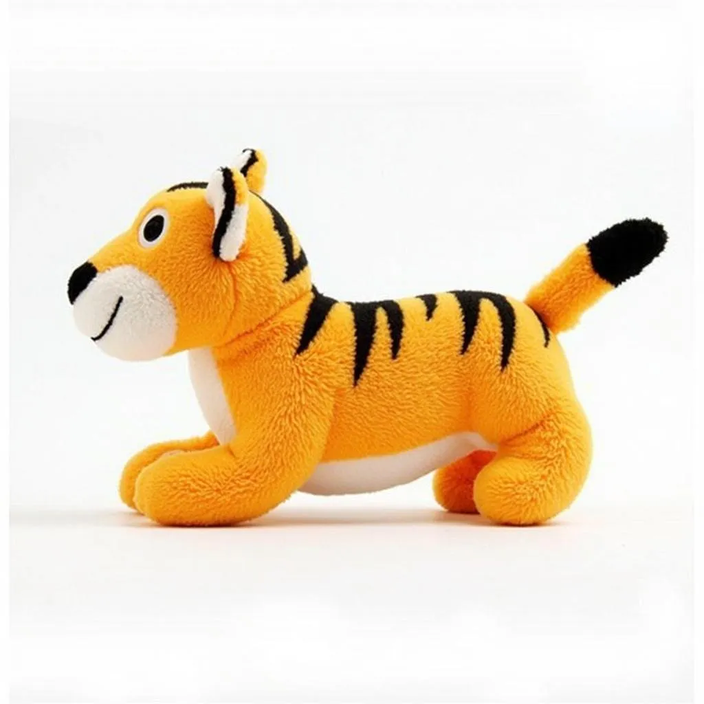 Squeaky Plush Dog Tiger Toy