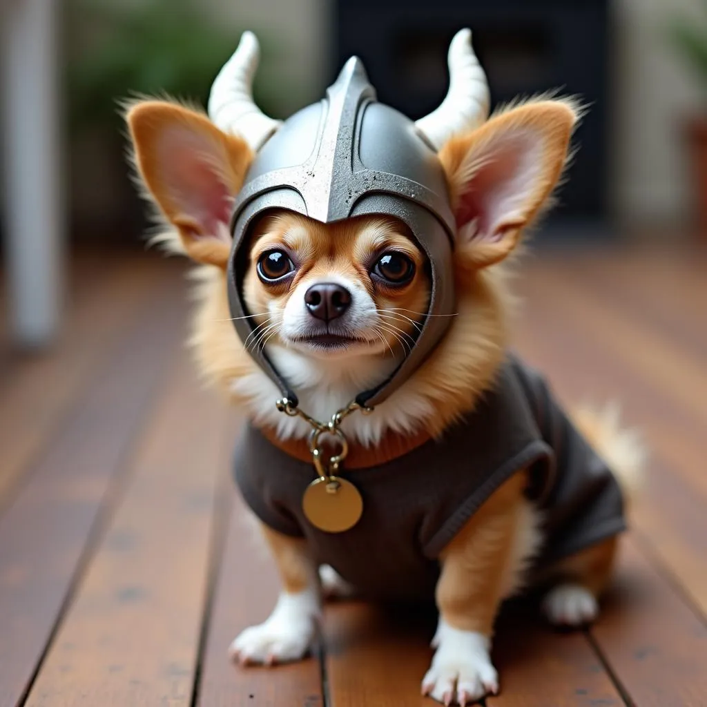 Dog Viking Helmet with Matching Clothes