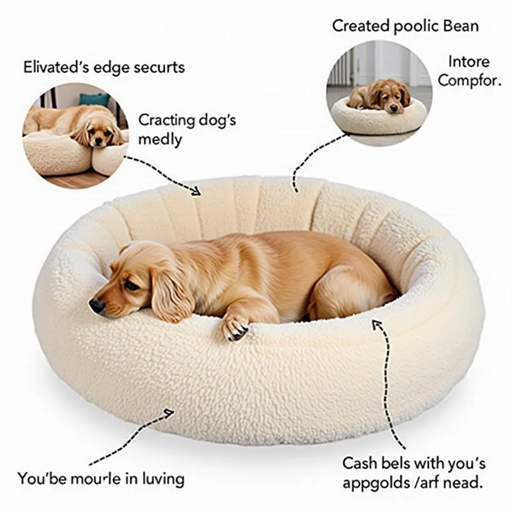 Donut-Shaped Dog Bed for Snuggling