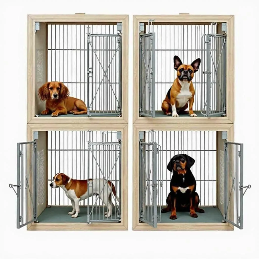 Double Stacked Dog Kennel for Small Breed Dogs