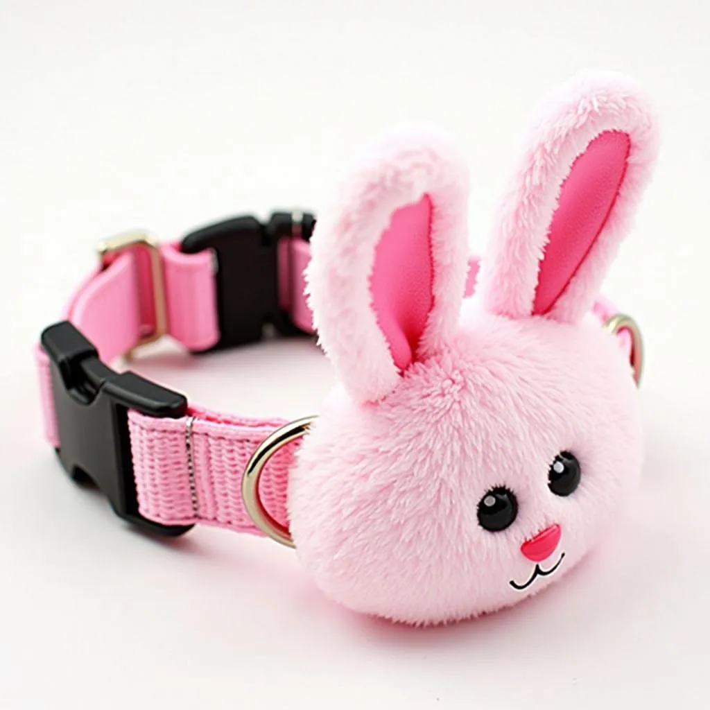 Pink Easter Dog Collar with Bunny Ears