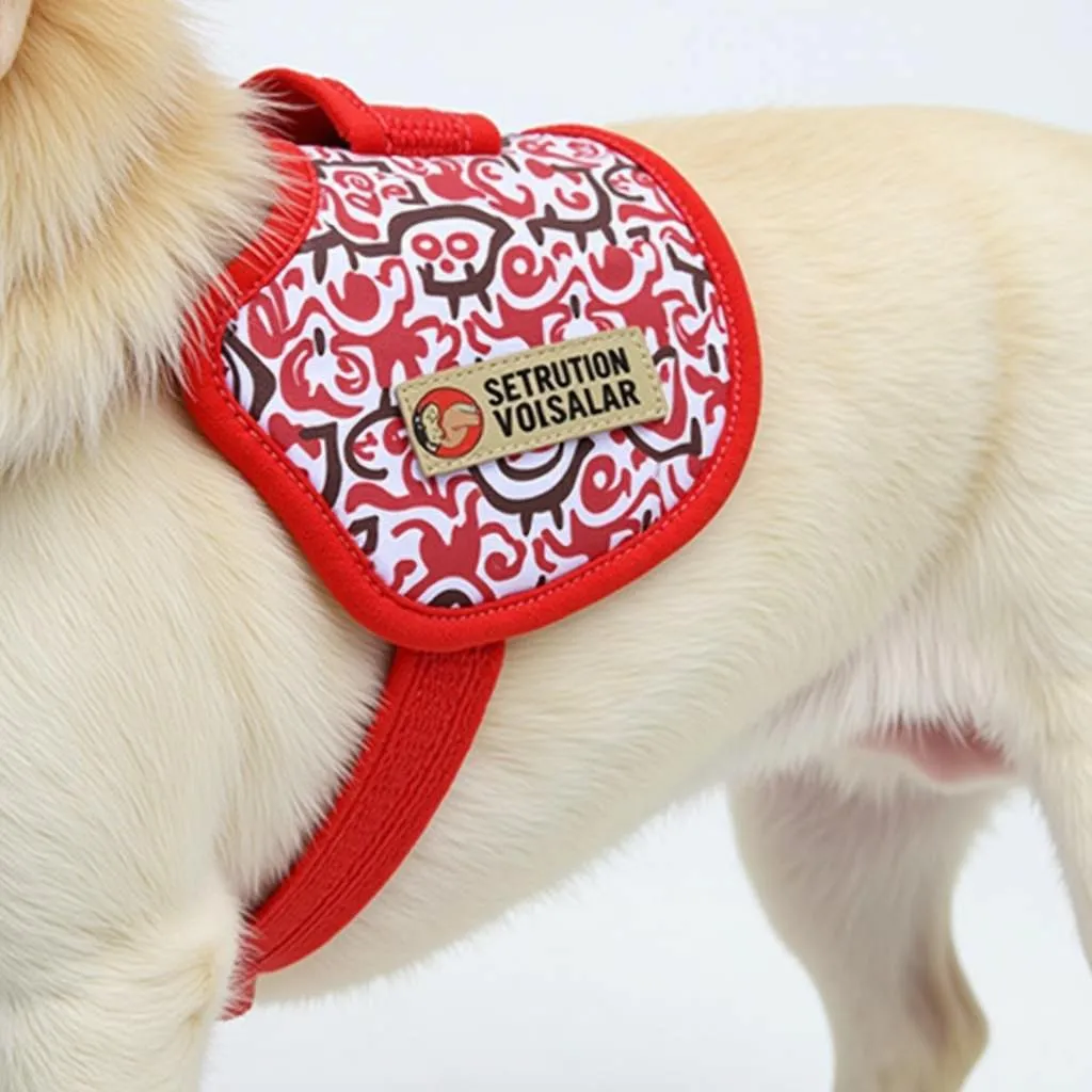 A stylish dog harness in a bright color